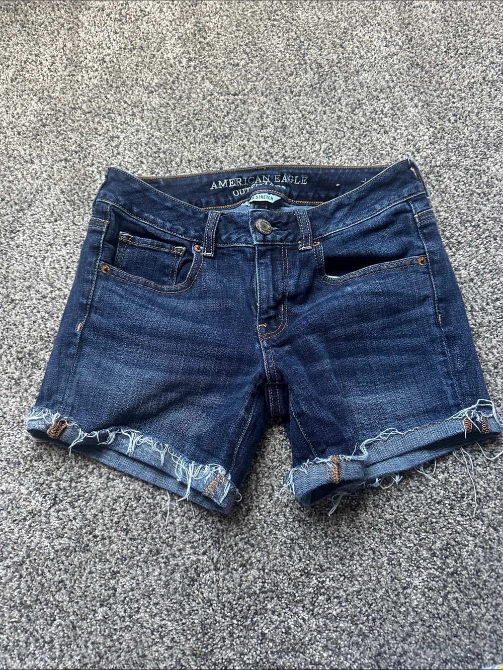 American Eagle Outfitters Women’s Dark Wash Denim Cutoff Shorts